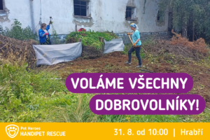 Voláme všechny dobrovolníky! Dobrovolnický den v Hrabří 31. 8. od 10 hodin